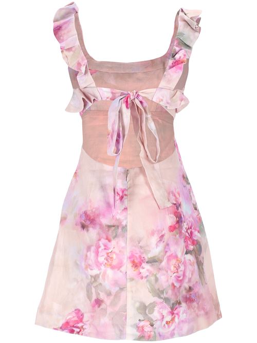 Mini abito con balze Crush ZIMMERMANN | 5731DR251PINK FLORAL